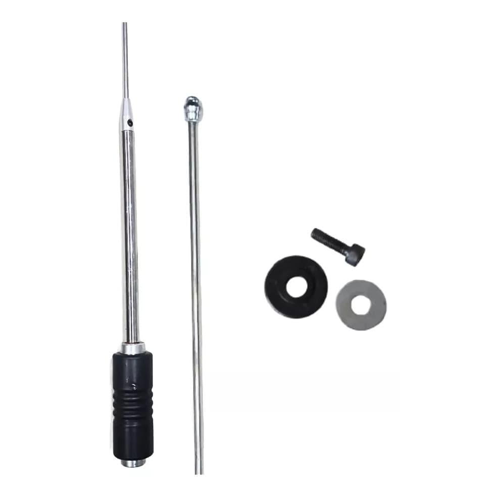 Antena Px Enfeite Cromada 90cm Viúva Negra Carro Caminhonete
