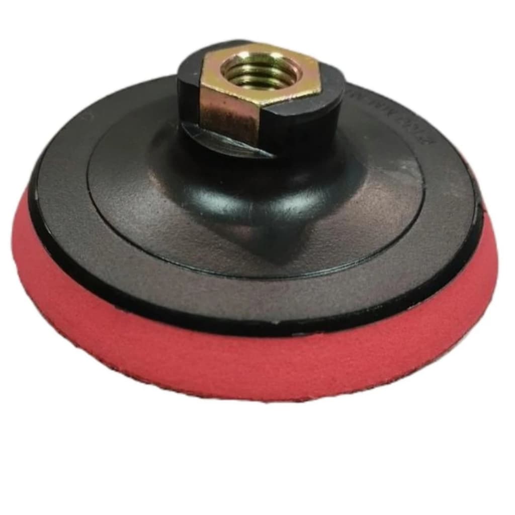 Suporte 100mm com Espuma e Velcro para Lixa Diamantada Marmoraria Esmerilhadeira e Politriz