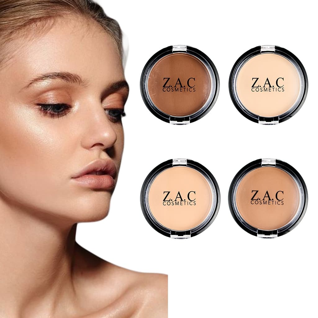 Pó Compacto Fixador Controle de Óleo Fixar Maquiagem Reparação 9G   Z.A.C COSMETICS PW0018