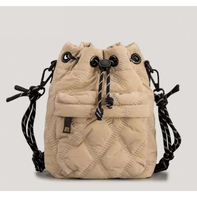 Bolsa Tiracolo Acolchoada Para Mulheres, Esportiva, Bolsa Tiracolo de Nylon com Cordão