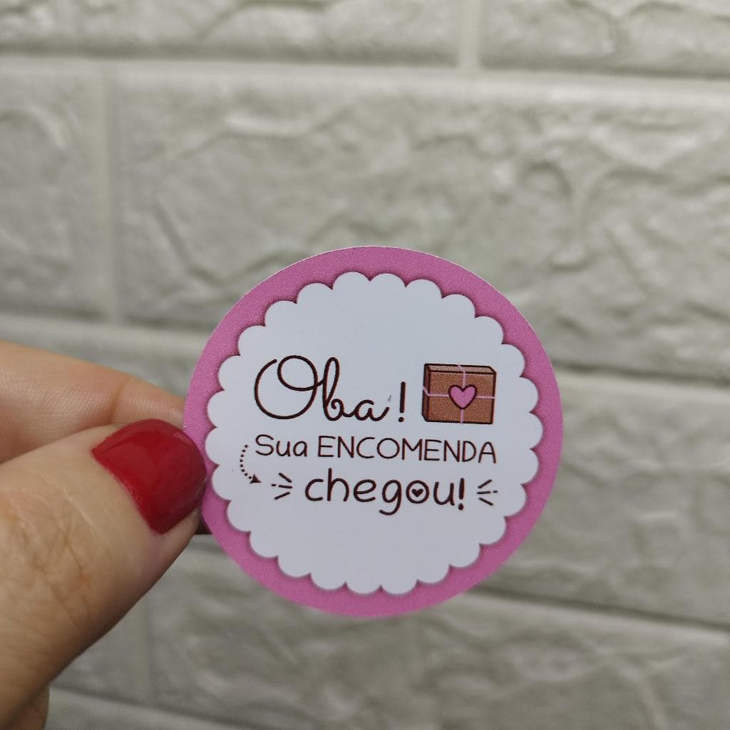 Adesivo obrigado pela compra adesivo para embalagem 5x5 cm 105 unidades