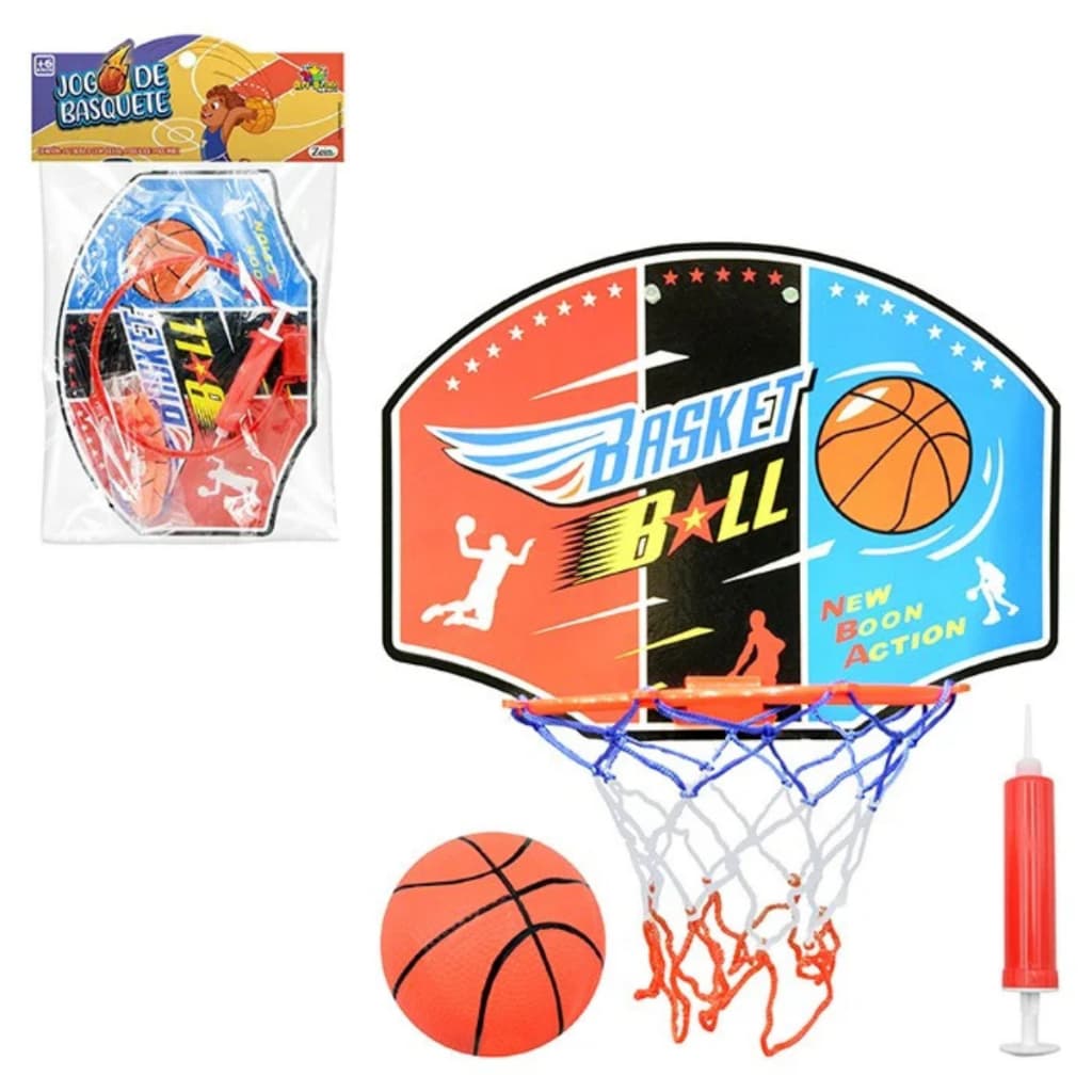 Cesta De Basquete Infantil Tabela Bola E Inflador