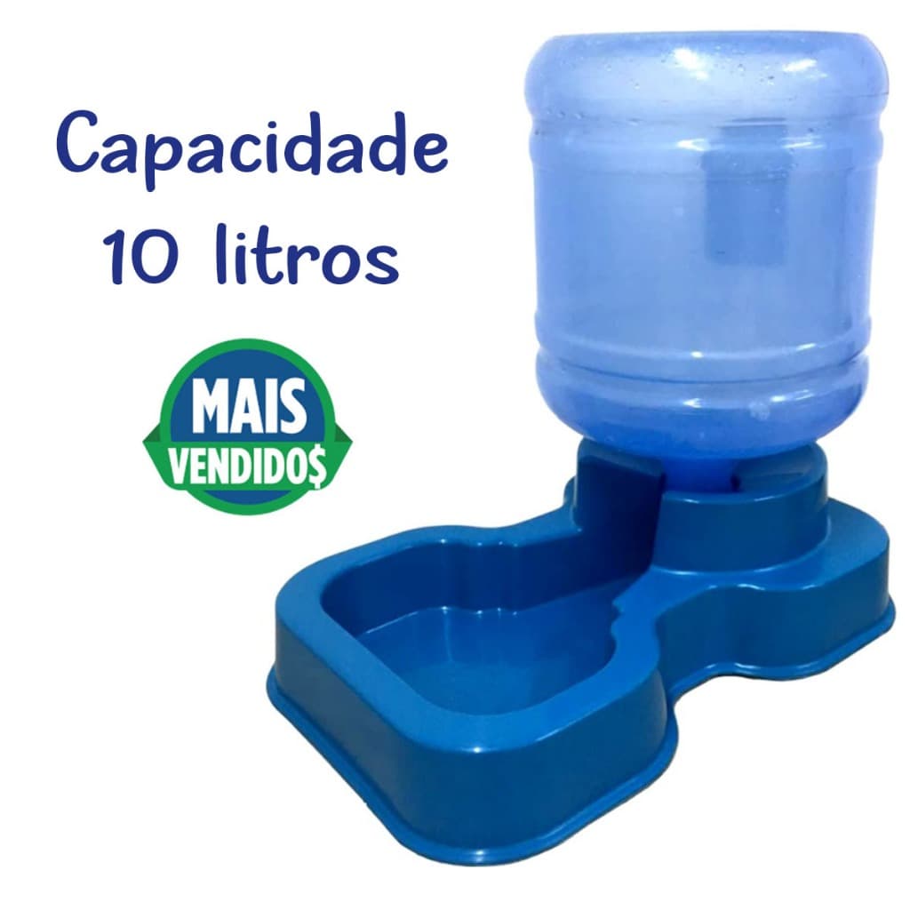 Bebedouro Pet Automático Grande Porte Com Bombona Galão - 10 Litros Cachorro e Gato