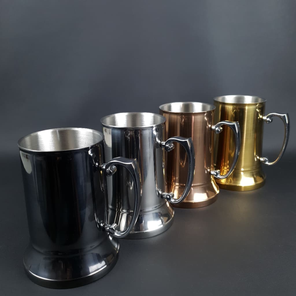 Caneca Térmica De Cerveja Aço Inoxidável 500ml