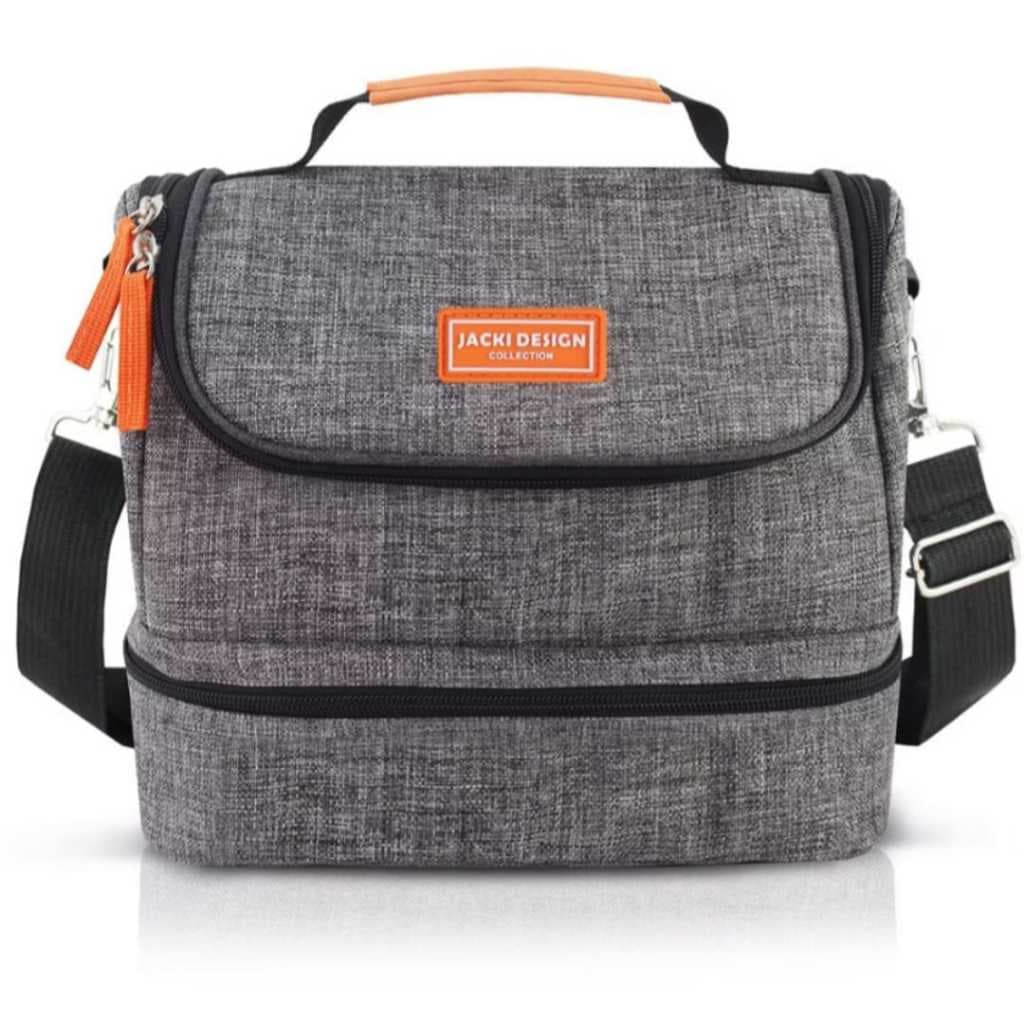 Bolsa Térmica Lancheira com 2 compartimentos Vibe - Marmita Lancheira Bebidas Fitness - Jacki Design (AHL24918)