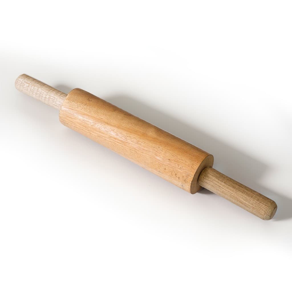 Rolo Massa Tradicional Madeira Amassador 42cm De Pão Pizza Macarrão Praticidade