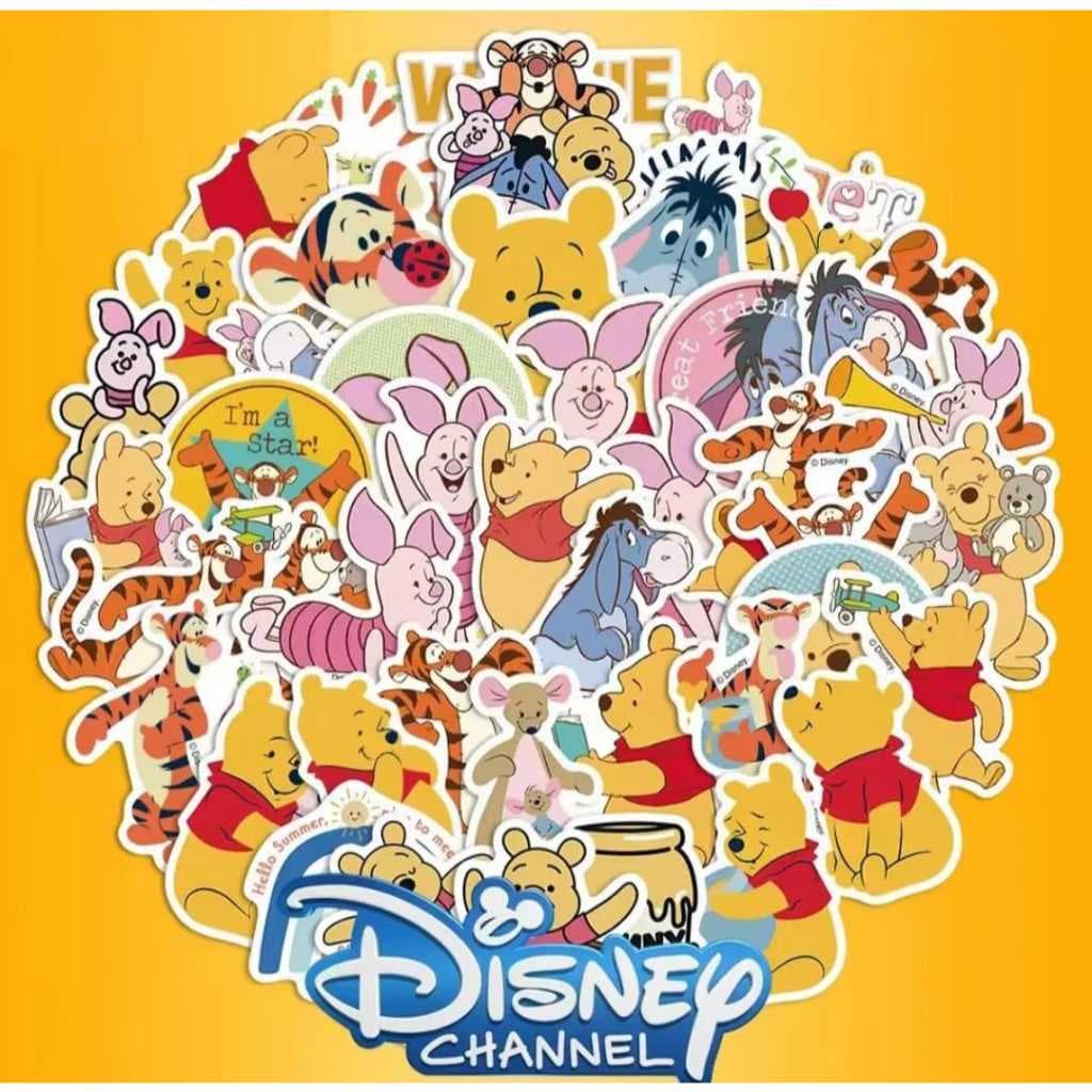 Kit 50 Adesivos Disney POOH Urso Tigger Criativo Decorativo
