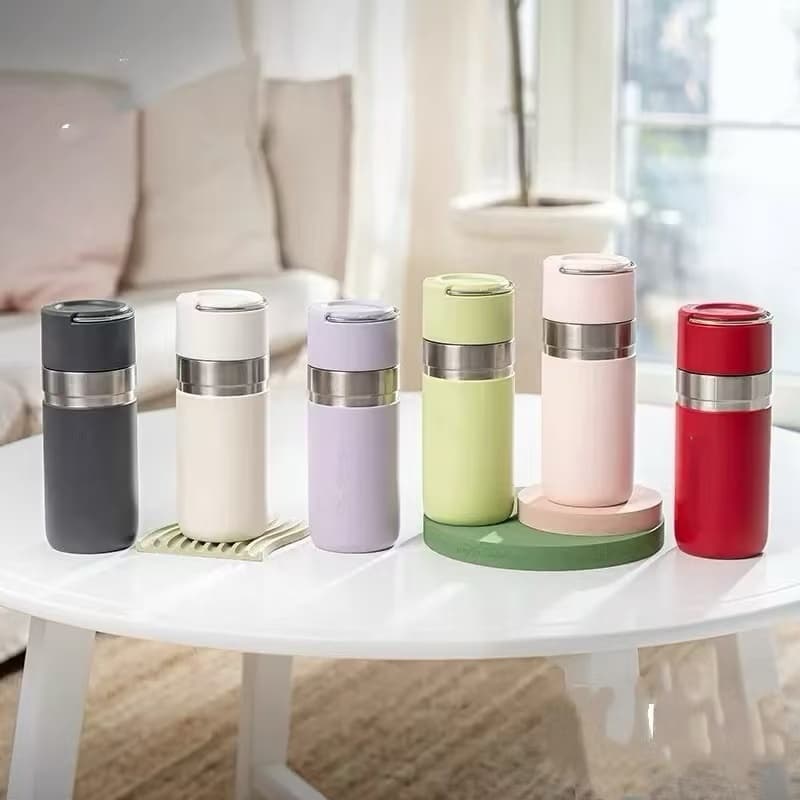 Copo térmico  tendência ins copo de café feminino ao ar livre copo térmico portátil