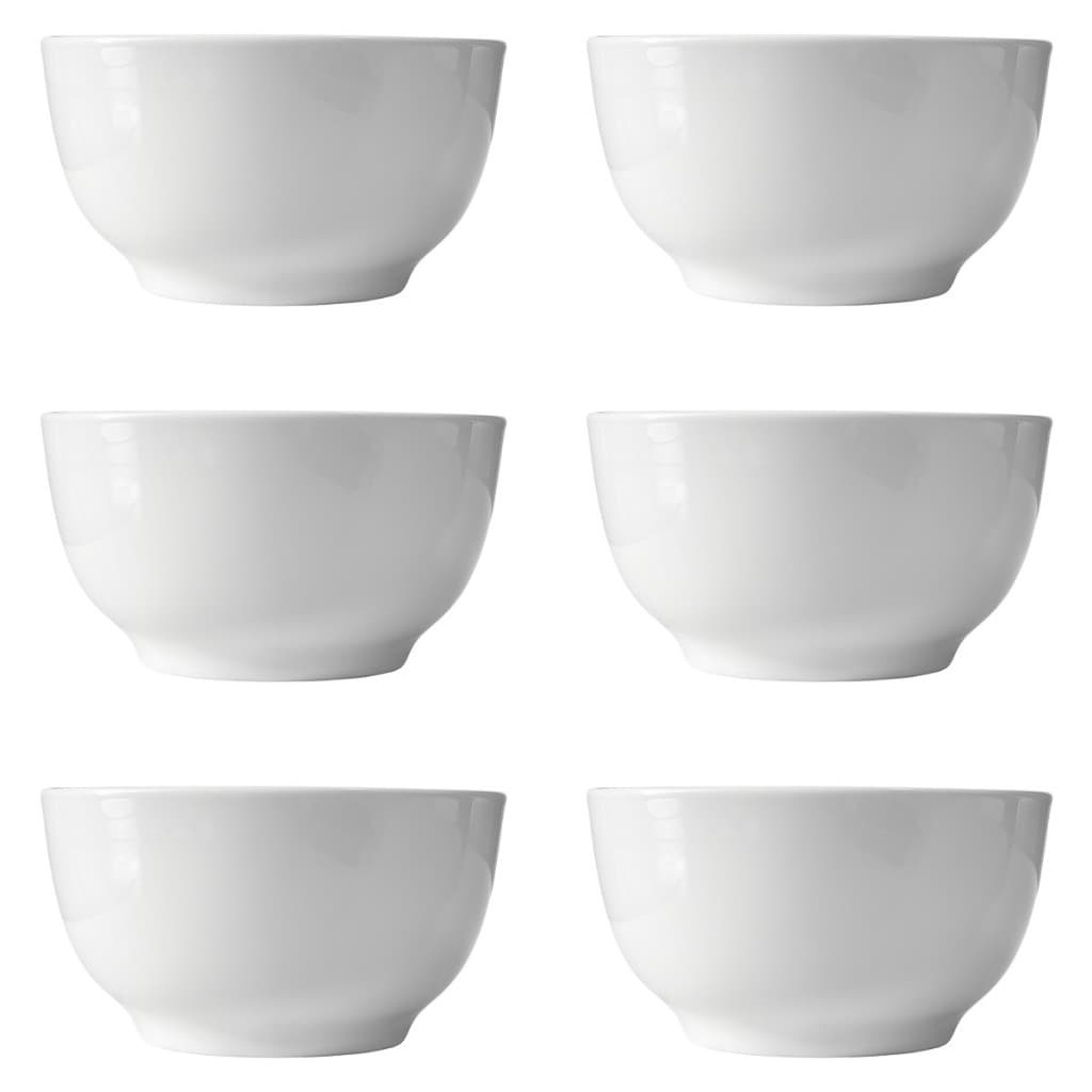 Kit 6 Cumbucas Capri 500ml Porcelana Tigela Bowl Sopa Caldo Açaí Sorvete Molhos Para Restaurante