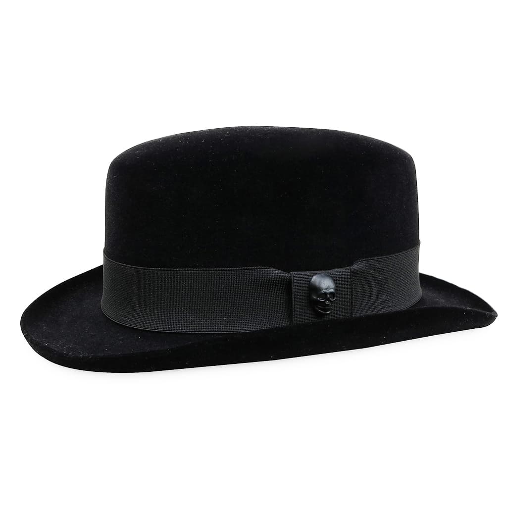 CHAPÉU CARTOLA PRETO COM PEQUENO DEFEITO DE FABRICAÇÃO - LEIA A DESCRIÇÃO