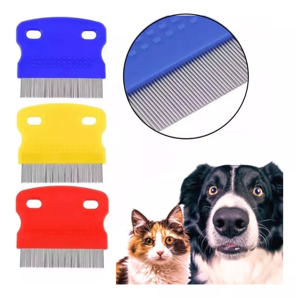 Pente Anti Pulgas Carrapato Para Cães Cachorros Gatos Aço
