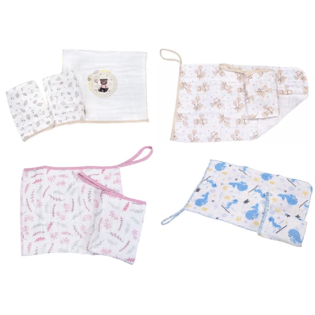Kit 2 Panos de Boca para Bebê 100% Algodão - Babete Macio Soft (20cm x 40cm)