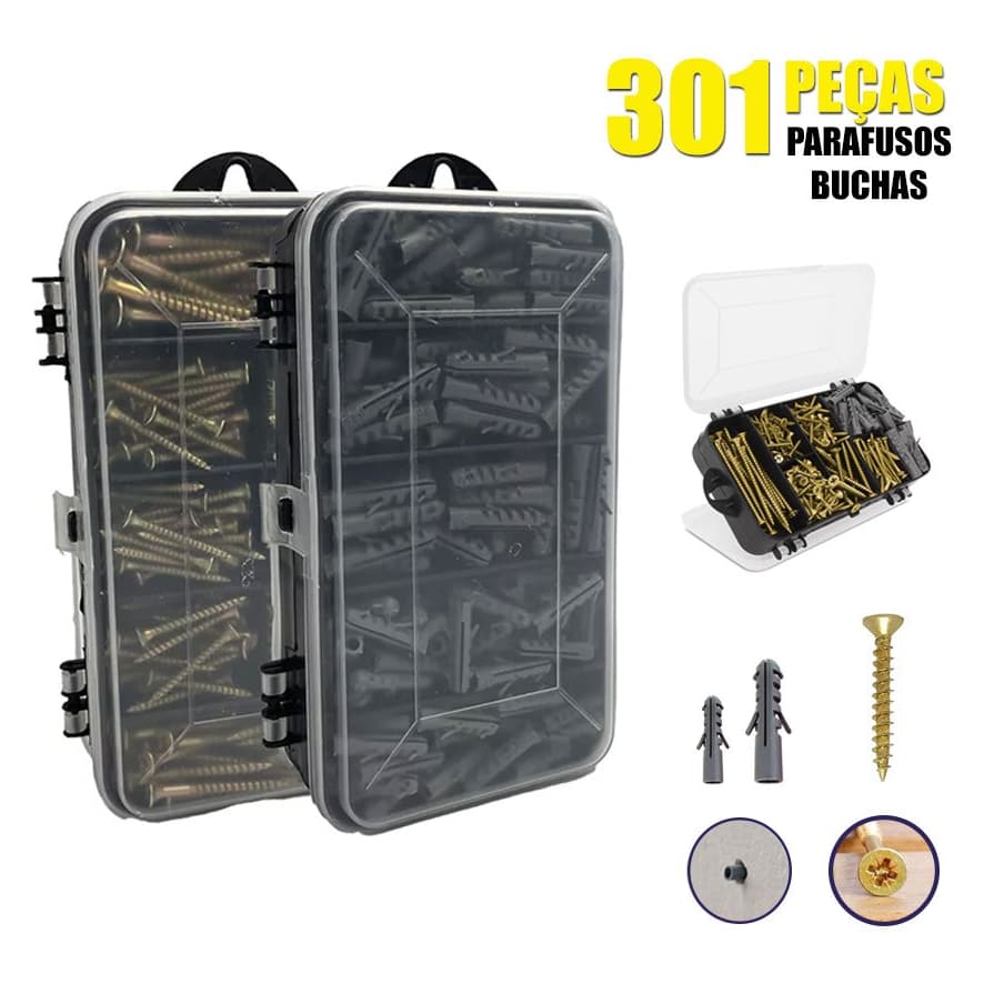 Kit Combo para Escolha Parafusos Buchas Ferramenta Maleta estojo organizador para pequeno reparos pecas variadas