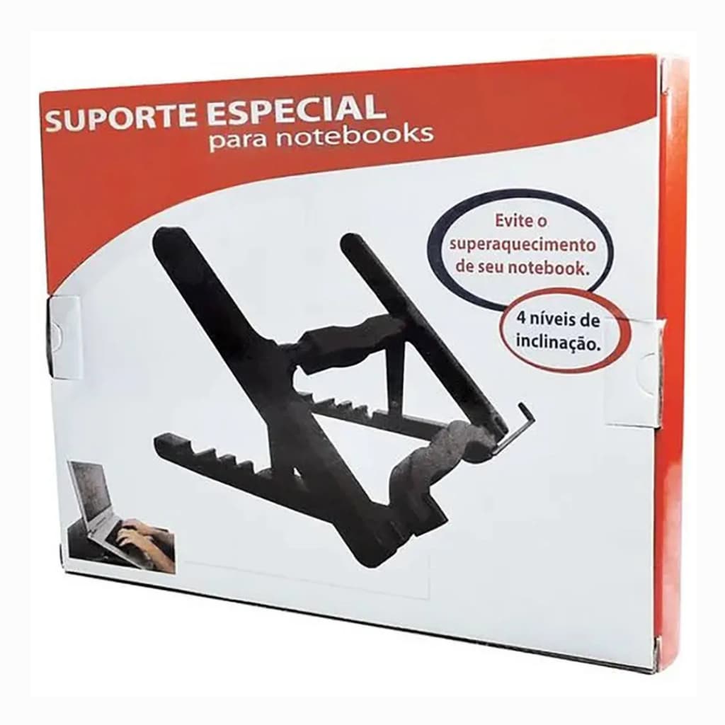 Suporte para Notebook com 4 niveis de inclinação Leve e Resistente