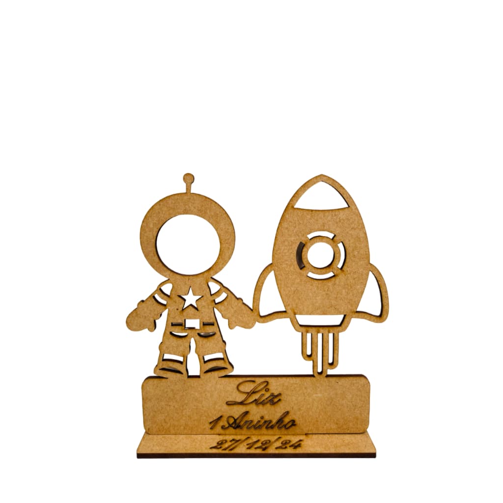 Kit 20 Centro De Mesa Modelo Foguete Astronauta Mdf