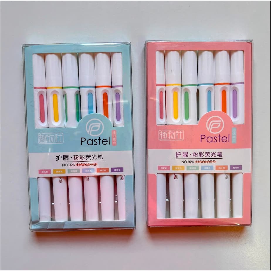 Marca Texto Cores Pastéis Kit com 6