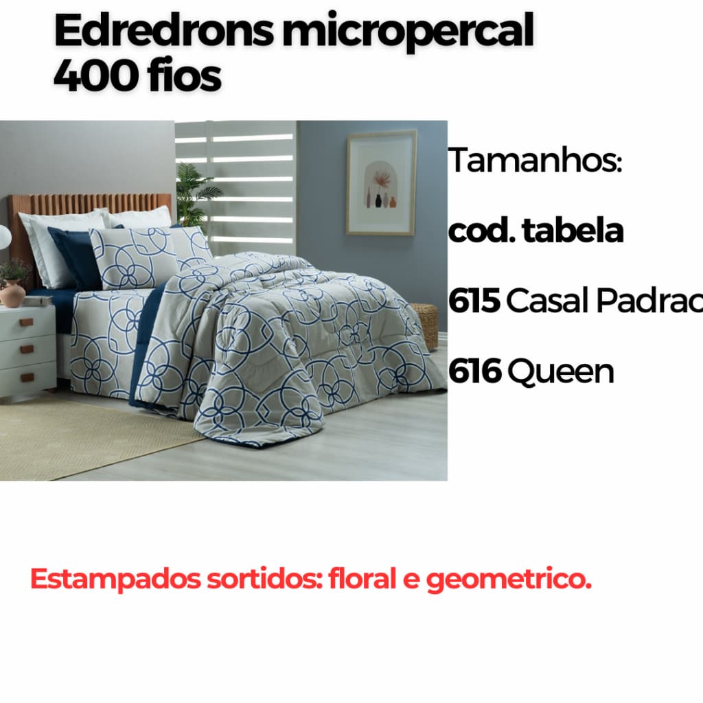 EDREDOM DUPLA FACE - HYPERCAL QUEEN