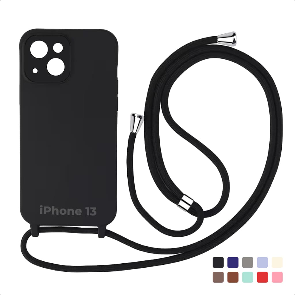 Case Capa Facility de Silicone Com Cordão Alça Capinha Para iPhone 13