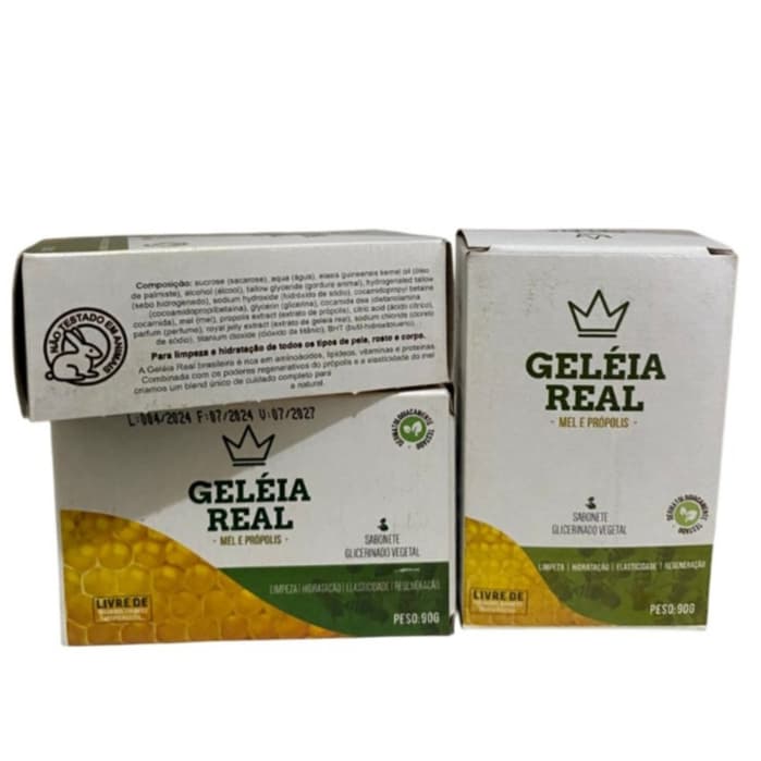 Sabonete Glicerinado Geleia Real Tropical 1 , 3 , 6 ou 12 Unidades