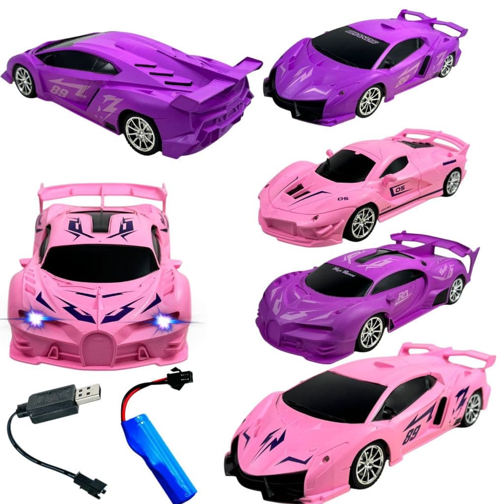 Carrinho Recarregável De Controle Remoto Ferrari Rosa Menina Carro Esportivo Pink
