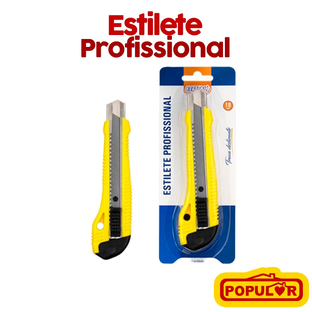 Estilete Profissional 18mm BRW  Armazenagem para até 5 lâminas
