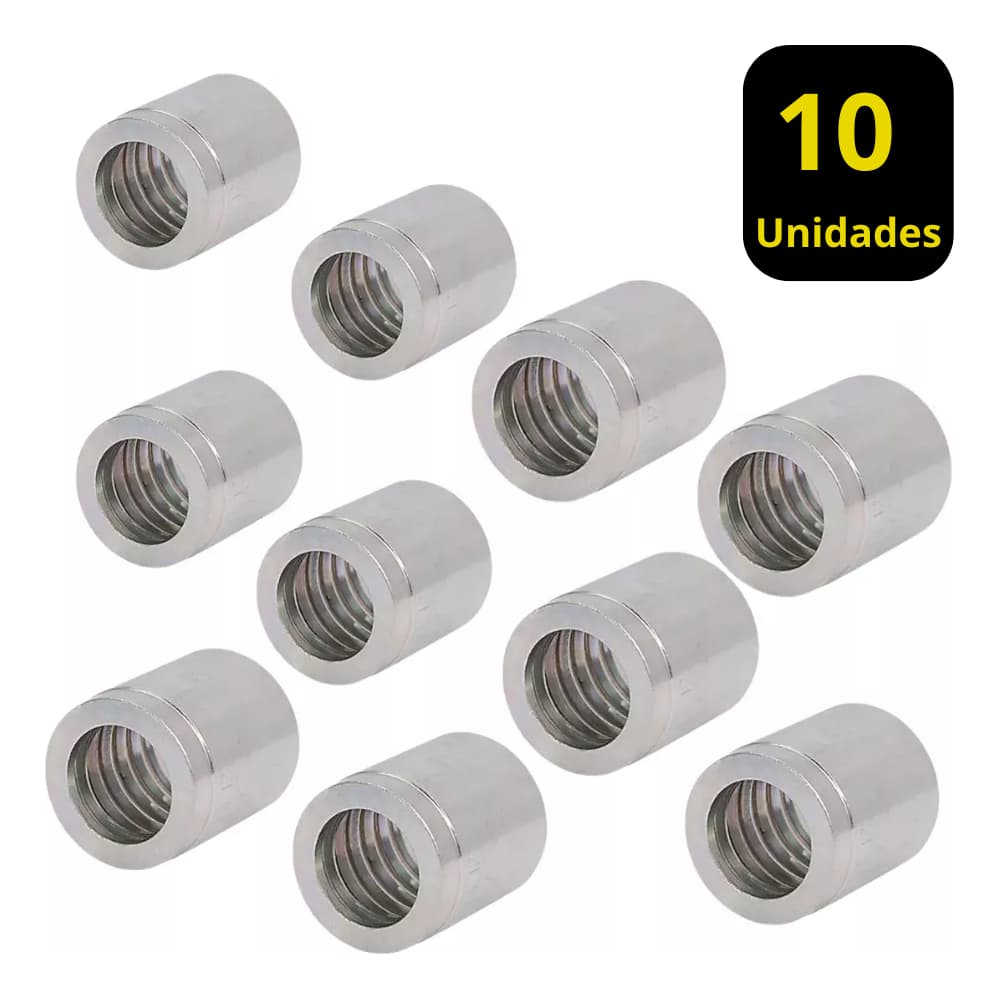Kit 10 Capa Para Prensar Mangueira Hidráulica 3/8 Pol. R1 R2