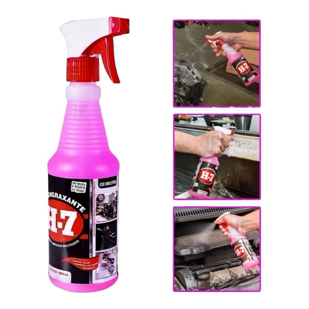 Desengraxante H7 Spray 500ml Multiuso Com Borrifador