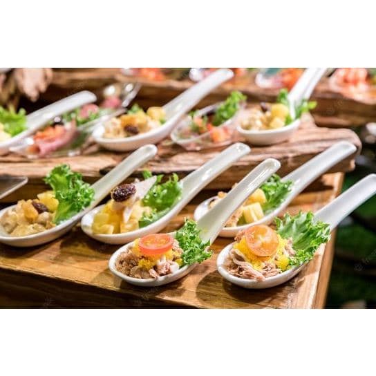 Conjunto 6 colheres porcelana finger food