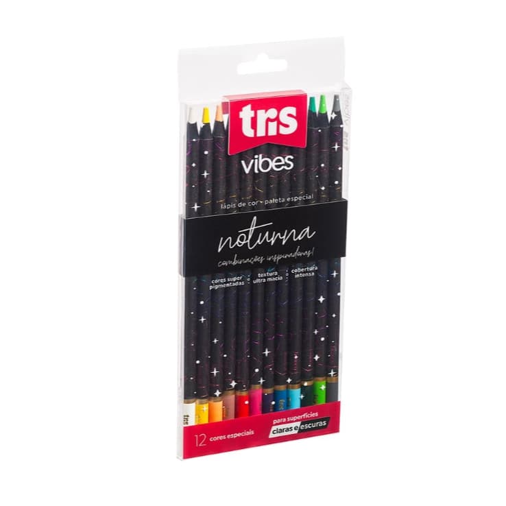 Lapis De Cor Tris Vibes – Tons Noturna –  12 Cores