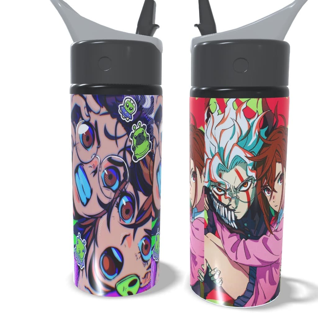 Garrafa Squeeze DanDaDAN Anime Personalizada Alumínio Infantil Escolar