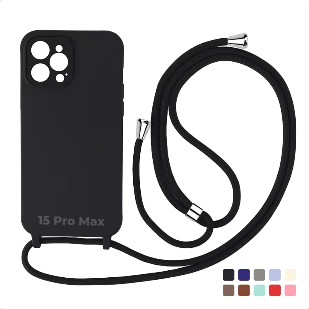 Case Capa Facility de Silicone Com Cordão Alça Capinha Para iPhone 15 Pro Max