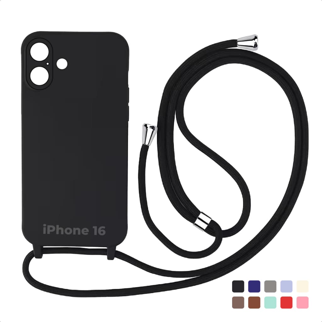Case Capa Facility de Silicone Com Cordão Alça Capinha Para iPhone 16