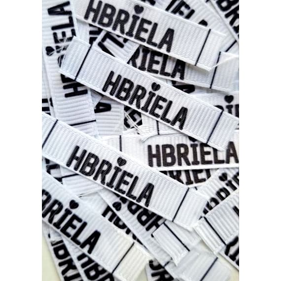 50 Etiquetas de GORGURÃO Personalizadas SUA MARCA 1x5cm (QUALQUER COR)
