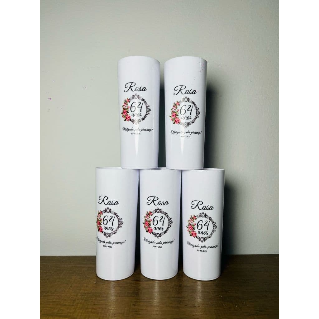 20 COPOS LONG DRINK PERSONALIZADO PARA LEMBRANCINHA FORMATURA BALADAS ANIVERSARIO E CASAMENTO