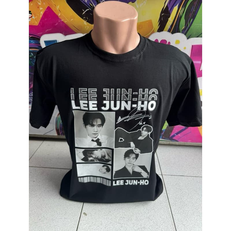 Camiseta Preta Lee Junho, Bts 100% Algodão