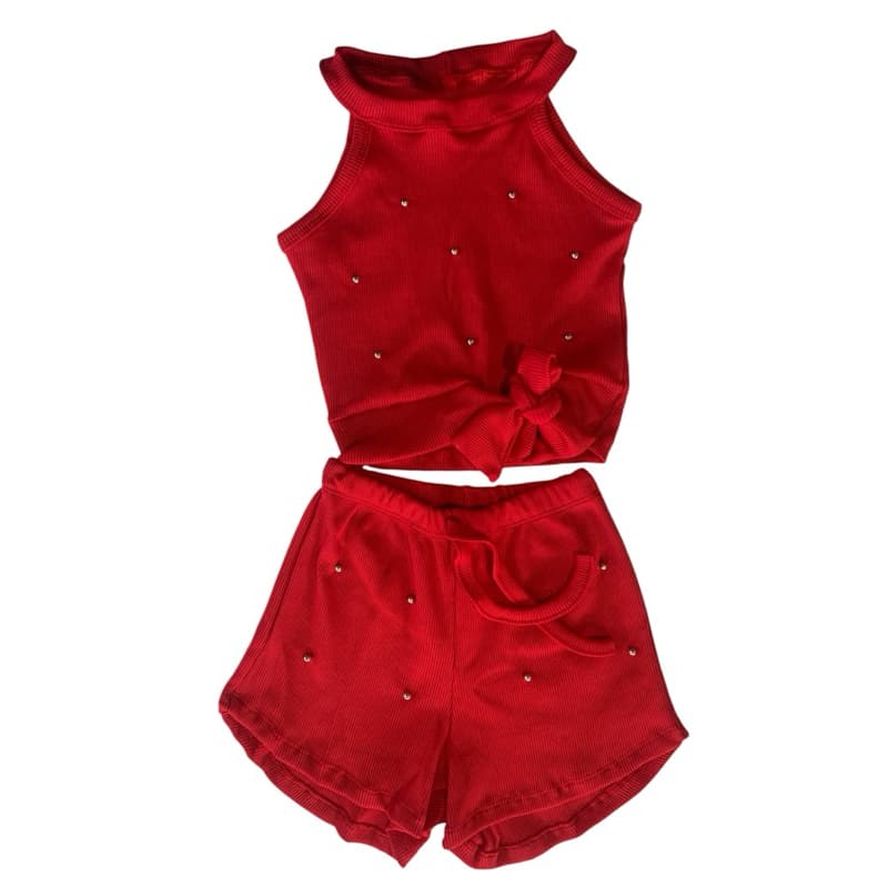 CONJUNTO INFANTIL MENINA VERÃO RIBANA PEROLA MODA INFANTIL ROUPAS DE MENINA DO 4 AO 10 PARA FESTAS