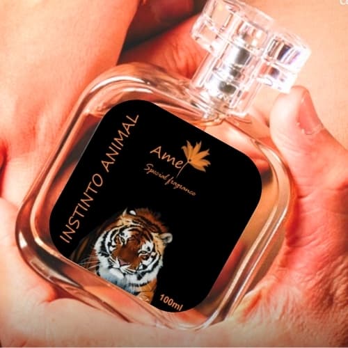 Perfume Masculino Instinto Animal 100ml Parfum Amei Cosméticos Amadeirado Oriental Alta Fixação