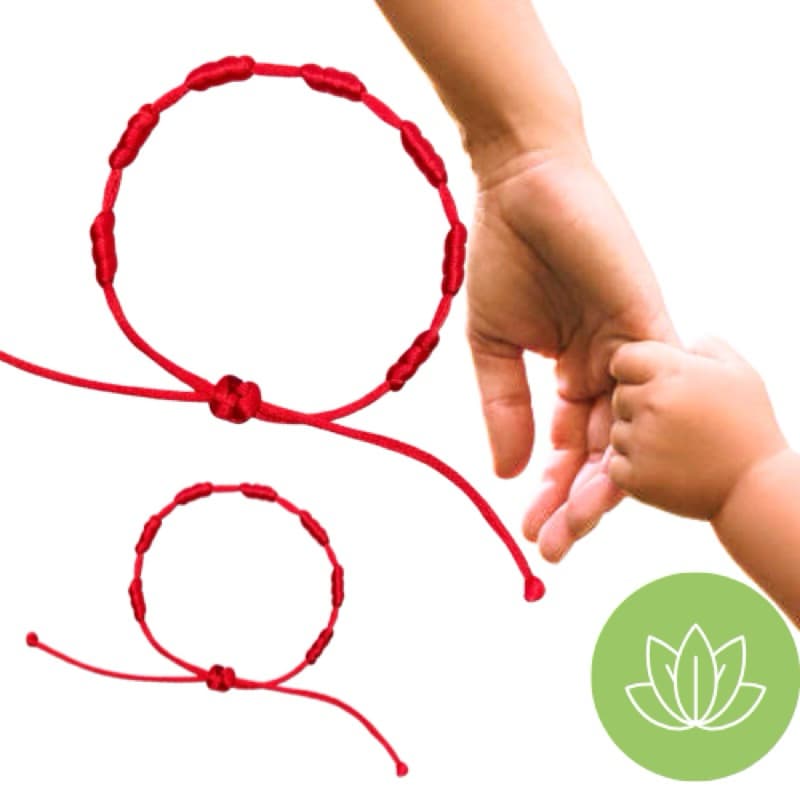 Pulseira Kabbalah Adulto + Infantil 7 Nós Vermelha-cabala contra inveja e mal olhado. vc
