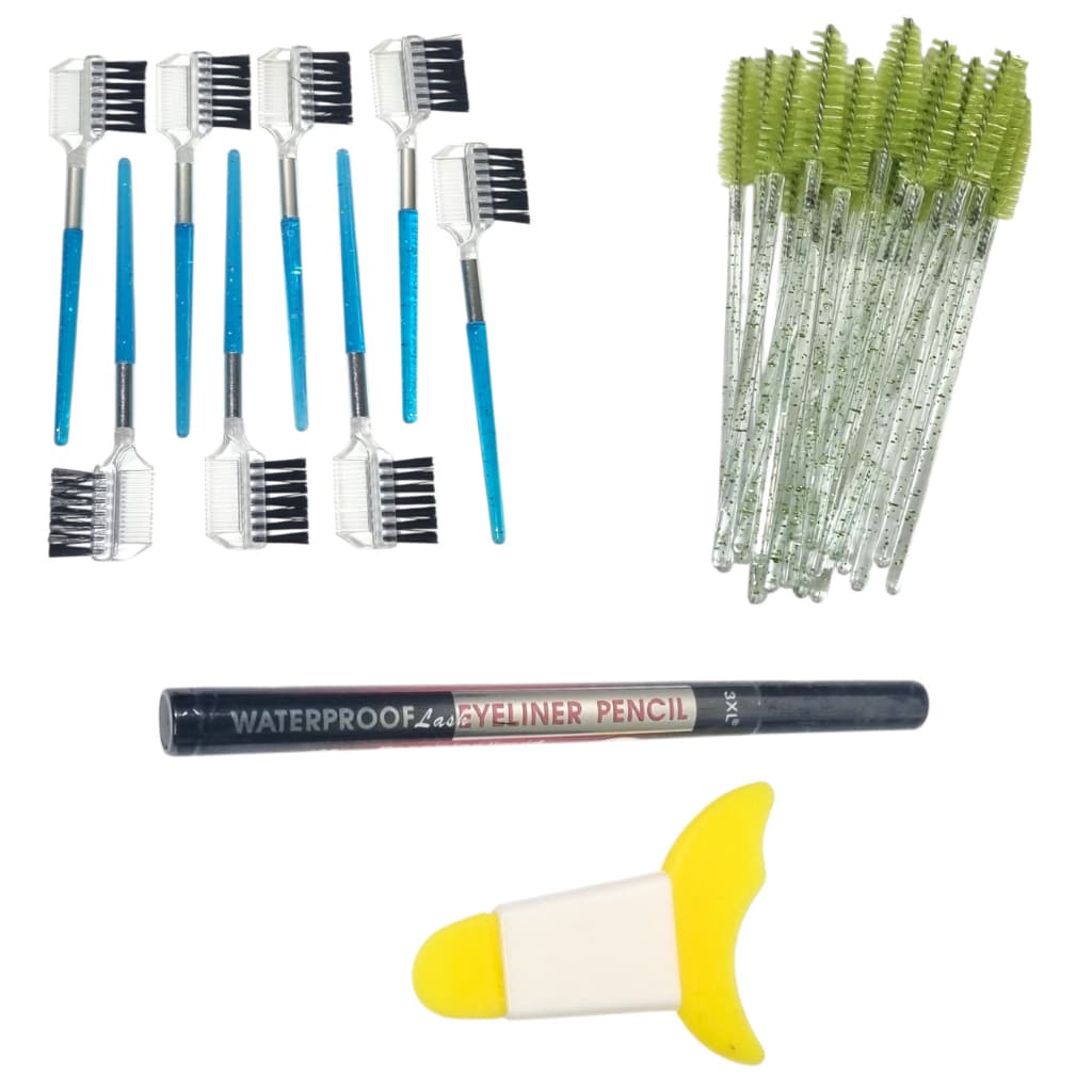 Escovinha Para Cilios Kit Maquiagem Pente Sobrancelas Lápis Modelador Extenção de Sobrancelhas