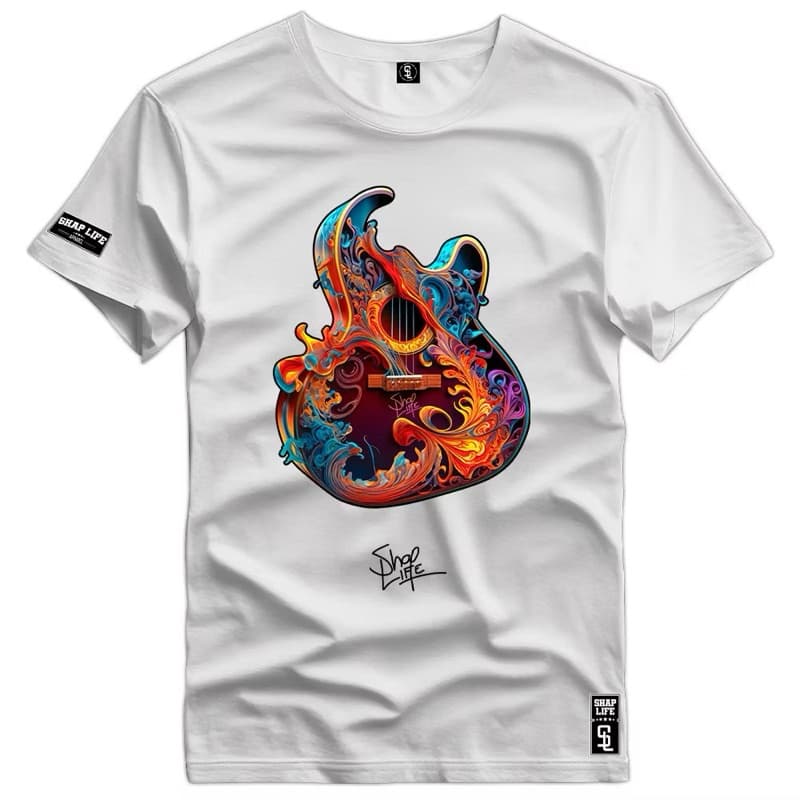 Camiseta Personalizada Masculina Música estampada Premium violão