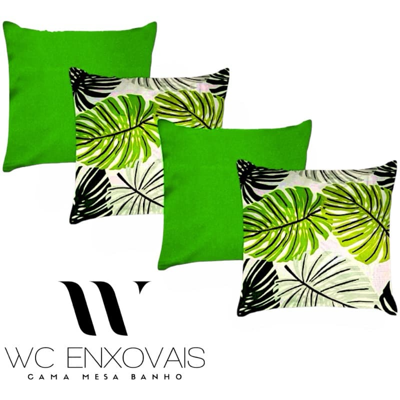 Kit C/4 Capas De Almofadas Decorativas 45x45 Estampadas