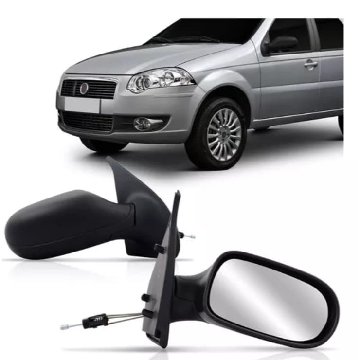 Retrovisor  PAR Palio, Weekend e Siena 2008 a 2011 4 Portas Controle Manual RX4464 RX4465