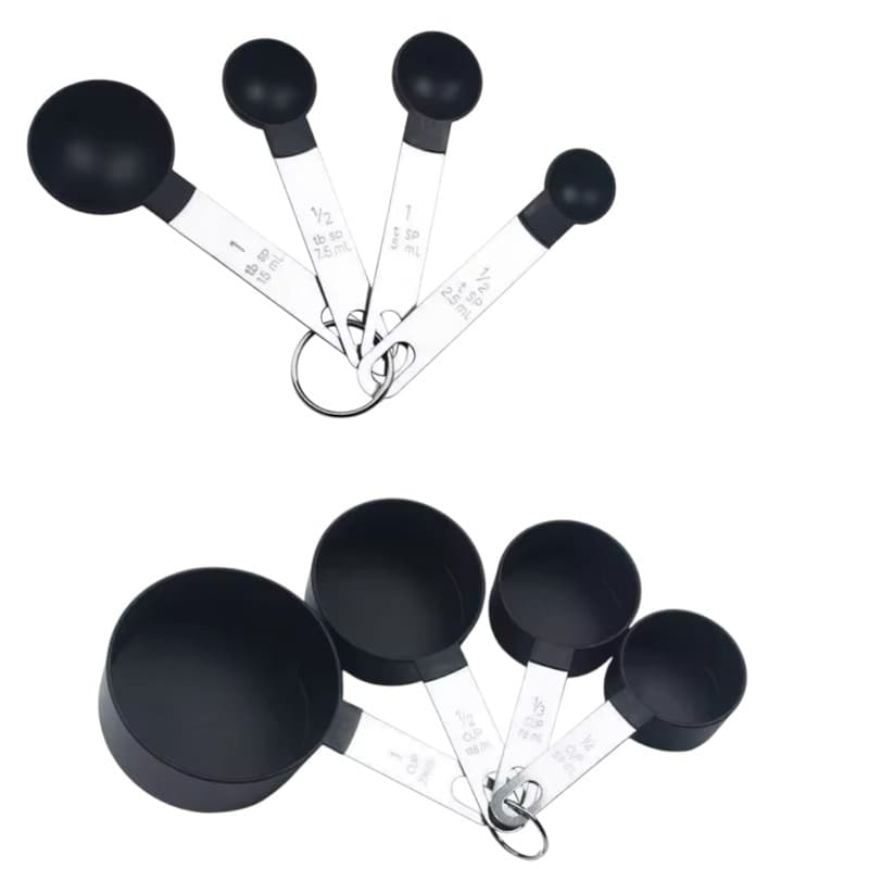 Kit Medidor de Cozinha Conjunto Jogo Medidor Colher Xícara Culinário 8 Peças