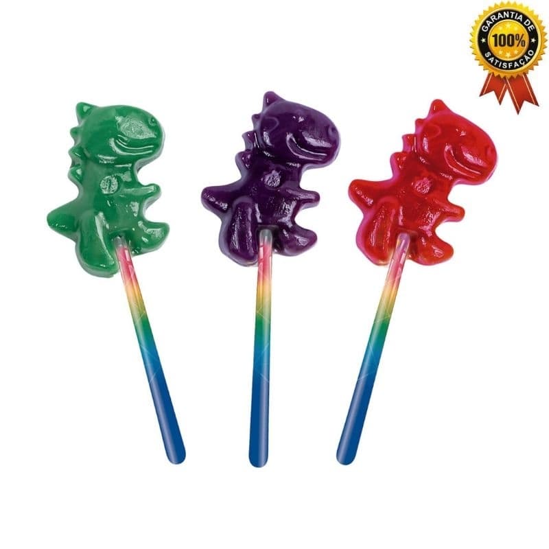 PIRULITO DINO LITO NEON ( BRILHA NO ESCURO ) Doce mix candy