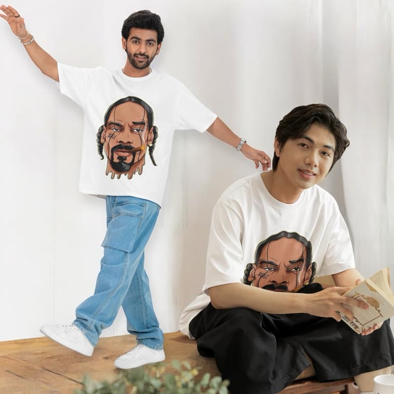 Blusa Masculina Camiseta Algodão Masculina Camisa Snoop Dog Oversized Streetwear Premium Treino