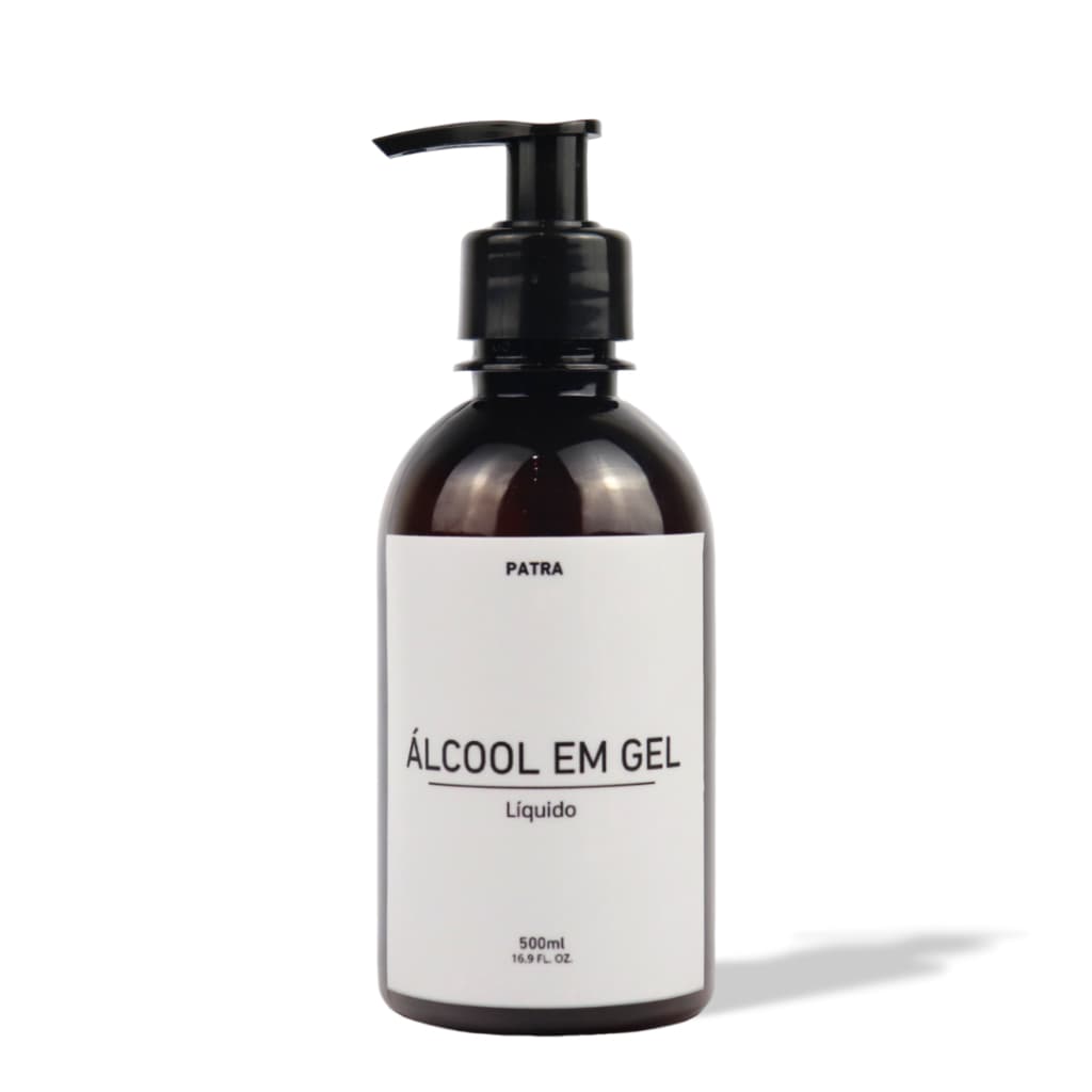 Frasco 250ml Alcool em gel Organizador Minimalista com válvula pump