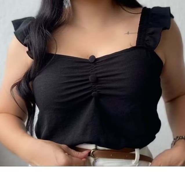 Blusa regata casual feminina elegante