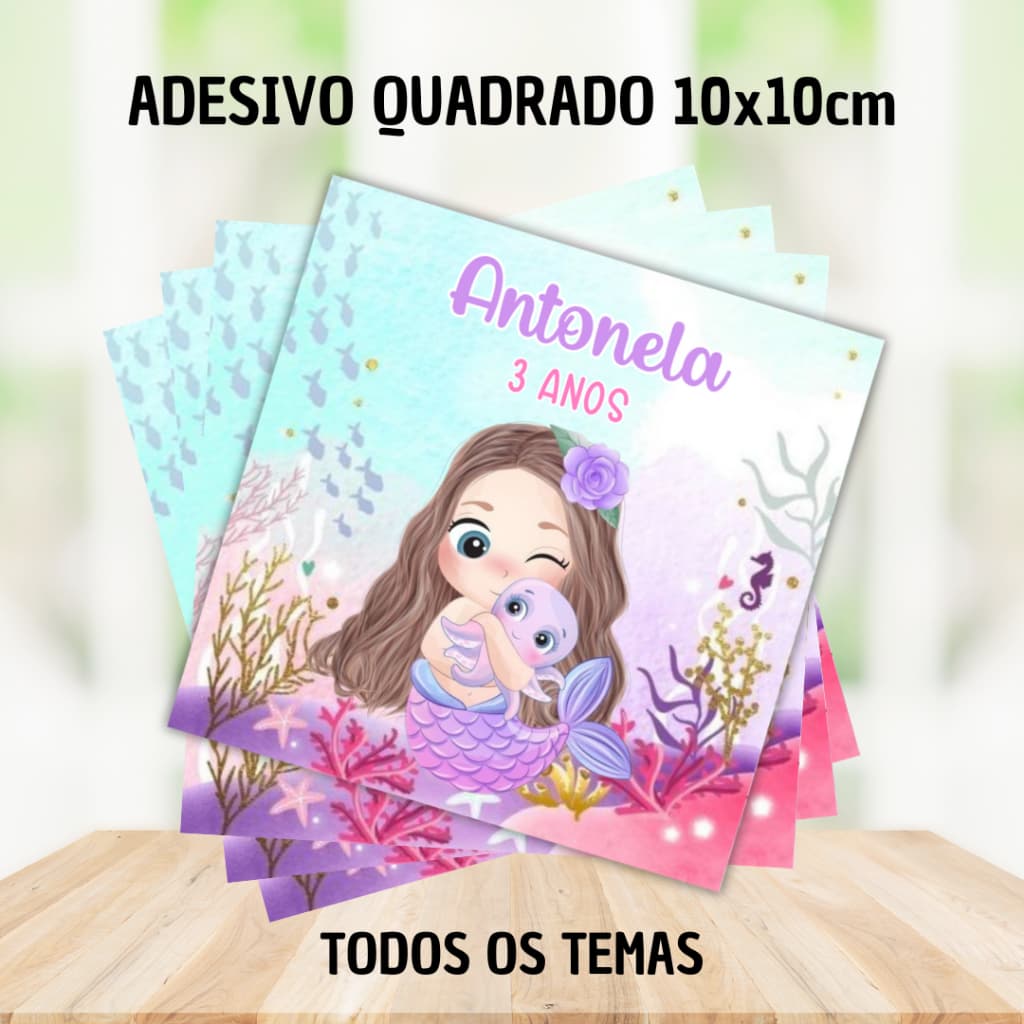 Adesivo 10x10cm Personalizado