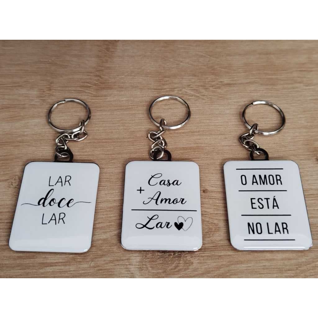 Chaveiro lar doce lar frases famila casa nova