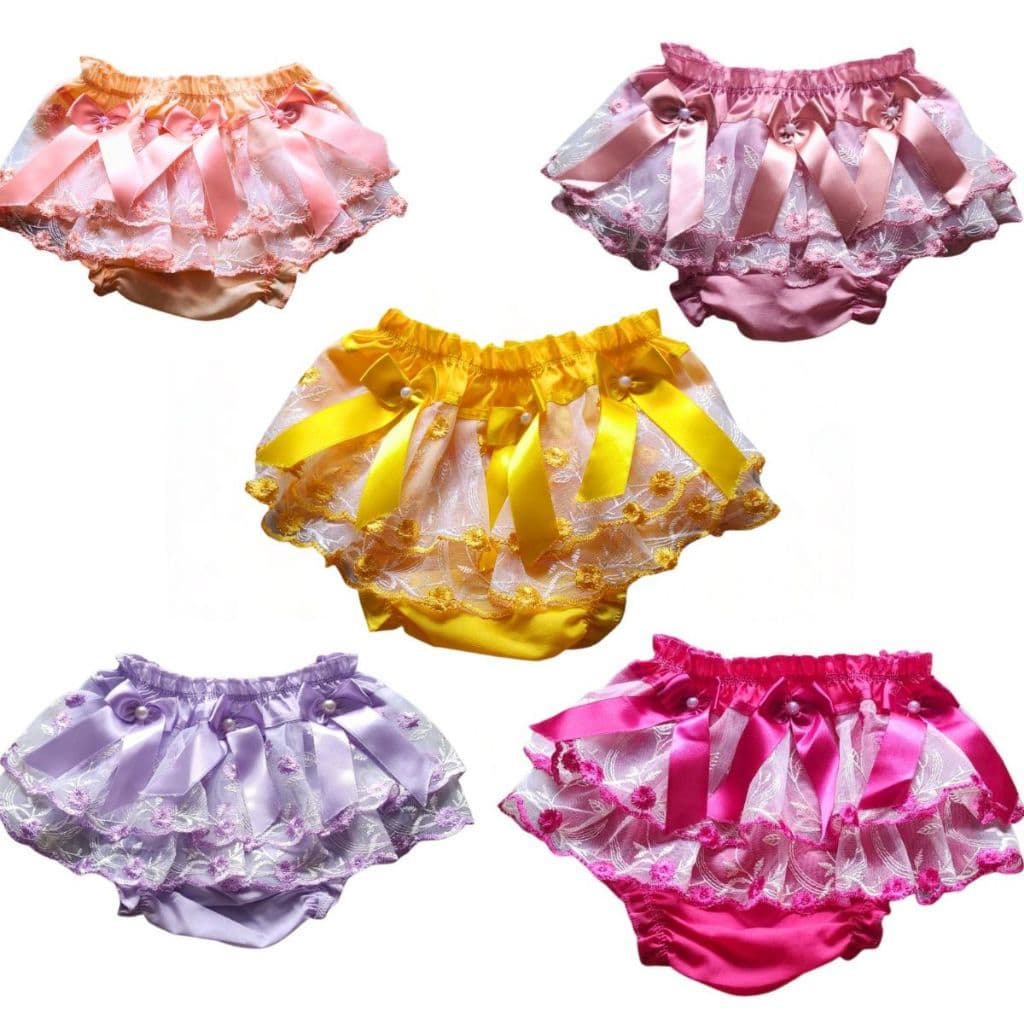 5 Calcinhas Bunda Rica Luxo 3 Laços Delicada Renda Bordada